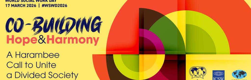 World Social Work Day 2026 banner Co-building Hope and Harmony