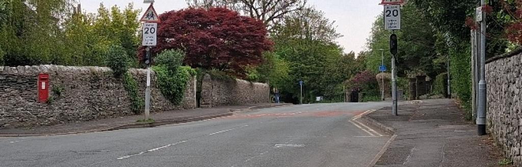 One of the proposed sites for a zebra crossing on Springfield Road in Ulverston, just north of the junction to Springfield Park Road.