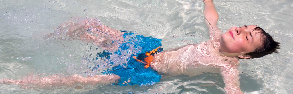 A child in a pool