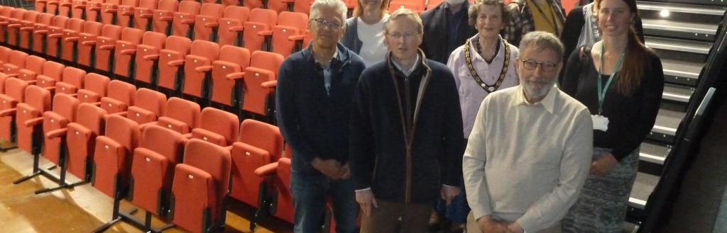 Representatives from Westmorland and Furness Council, Penrith Town Council and the Town Team at Penrith Playhouse.