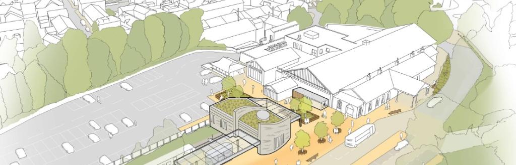 A drawing of how the station could look.