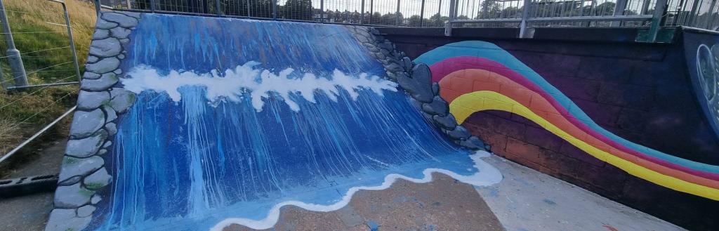 Repainted skate park in Penrith