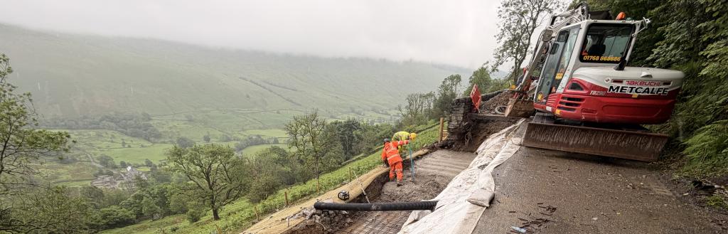 Work taking place in May 2026 to reinstate and rebuild the carriageway
