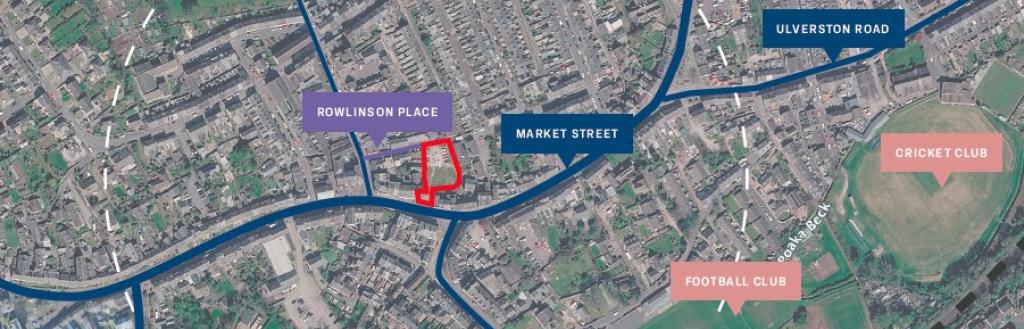 Map showing location of Dalton Pocket Park
