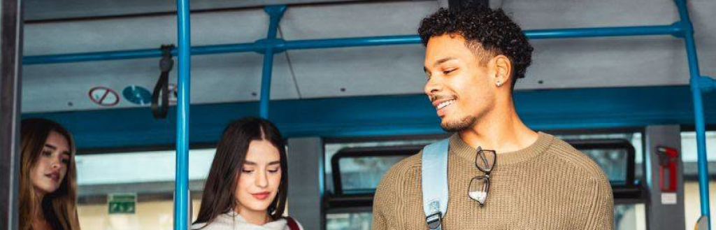 Teenagers on a bus