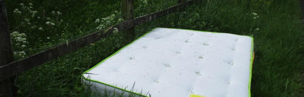 Fly-tipped mattress