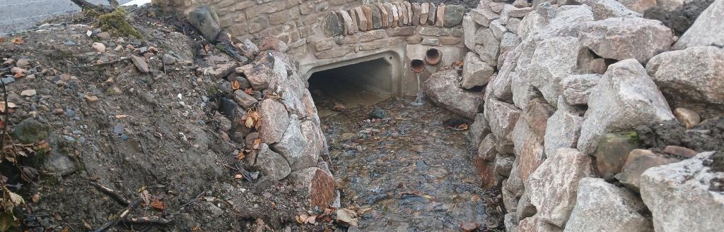 The upgraded culvert.