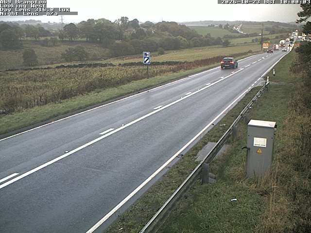 Camera photo of the road at A69 Brampton